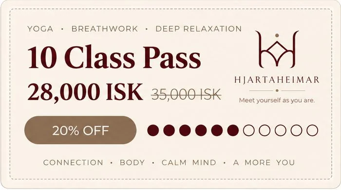 10-class card · ISK 28,000 instead of ISK 35,000 · 20% off