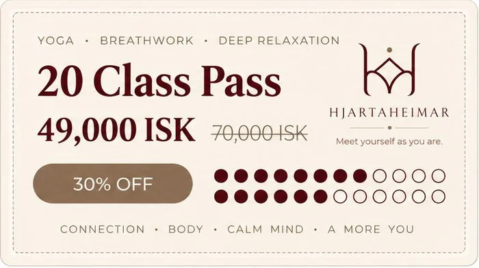 20-class card · ISK 49,000 instead of ISK 70,000 · 30% off